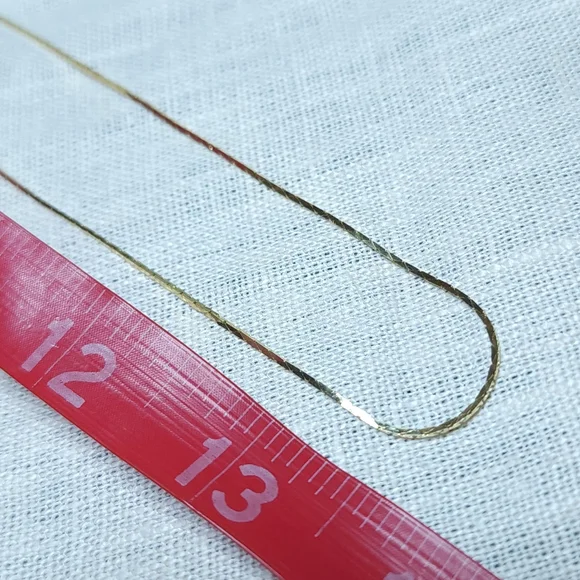 Vintage Herringbone Chain Necklace Adjustable Length Gold Tone 26" - Picture 6 of 7